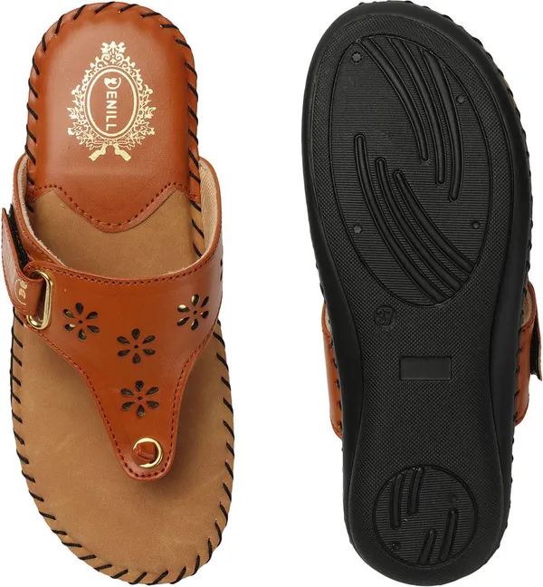 Tan_Synthetic_Flats_For_Women