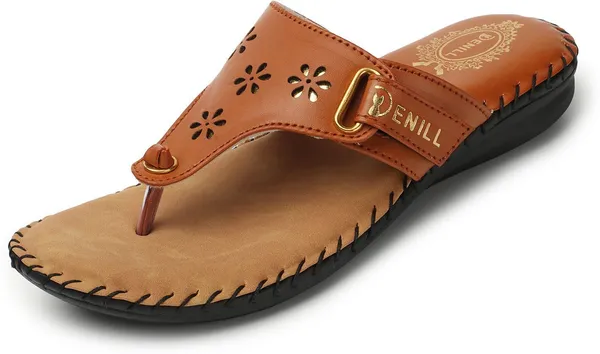 Tan_Synthetic_Flats_For_Women