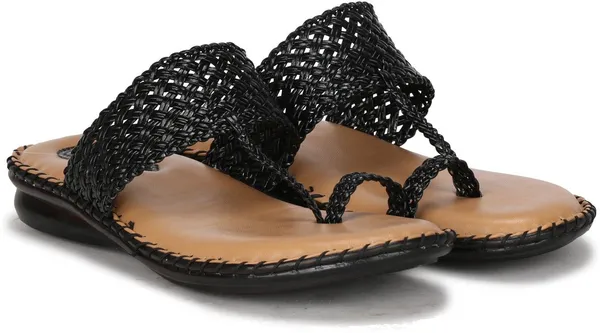 Black_Synthetic_Flats_For_Women