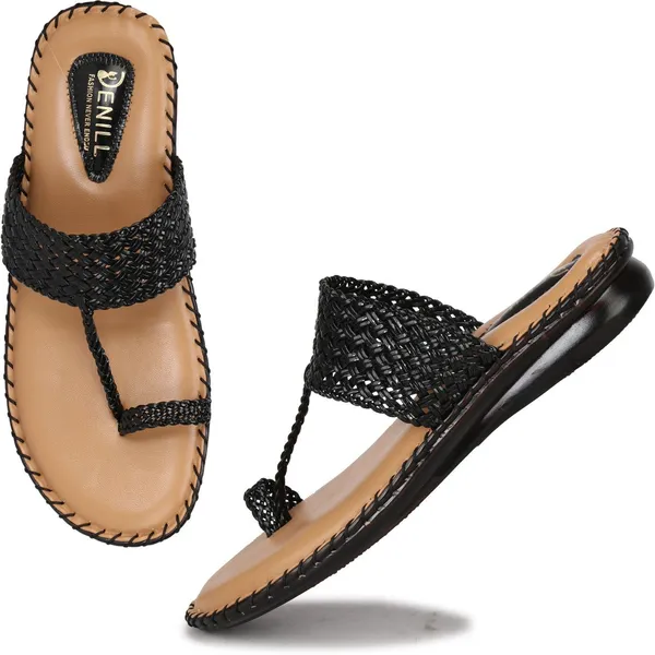 Black_Synthetic_Flats_For_Women
