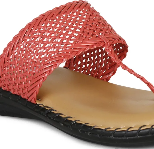 Pink_Synthetic_Flats_For_Women