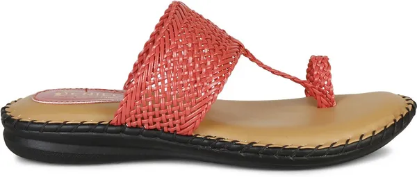 Pink_Synthetic_Flats_For_Women