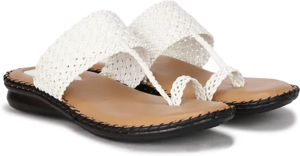White_Synthetic_Flats_For_Women