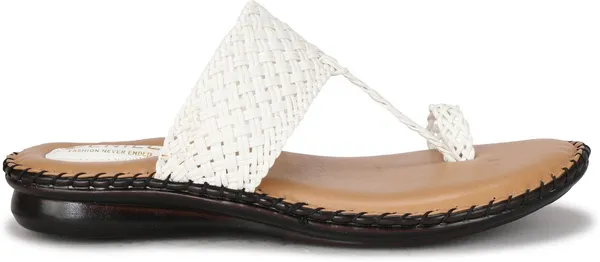 White_Synthetic_Flats_For_Women