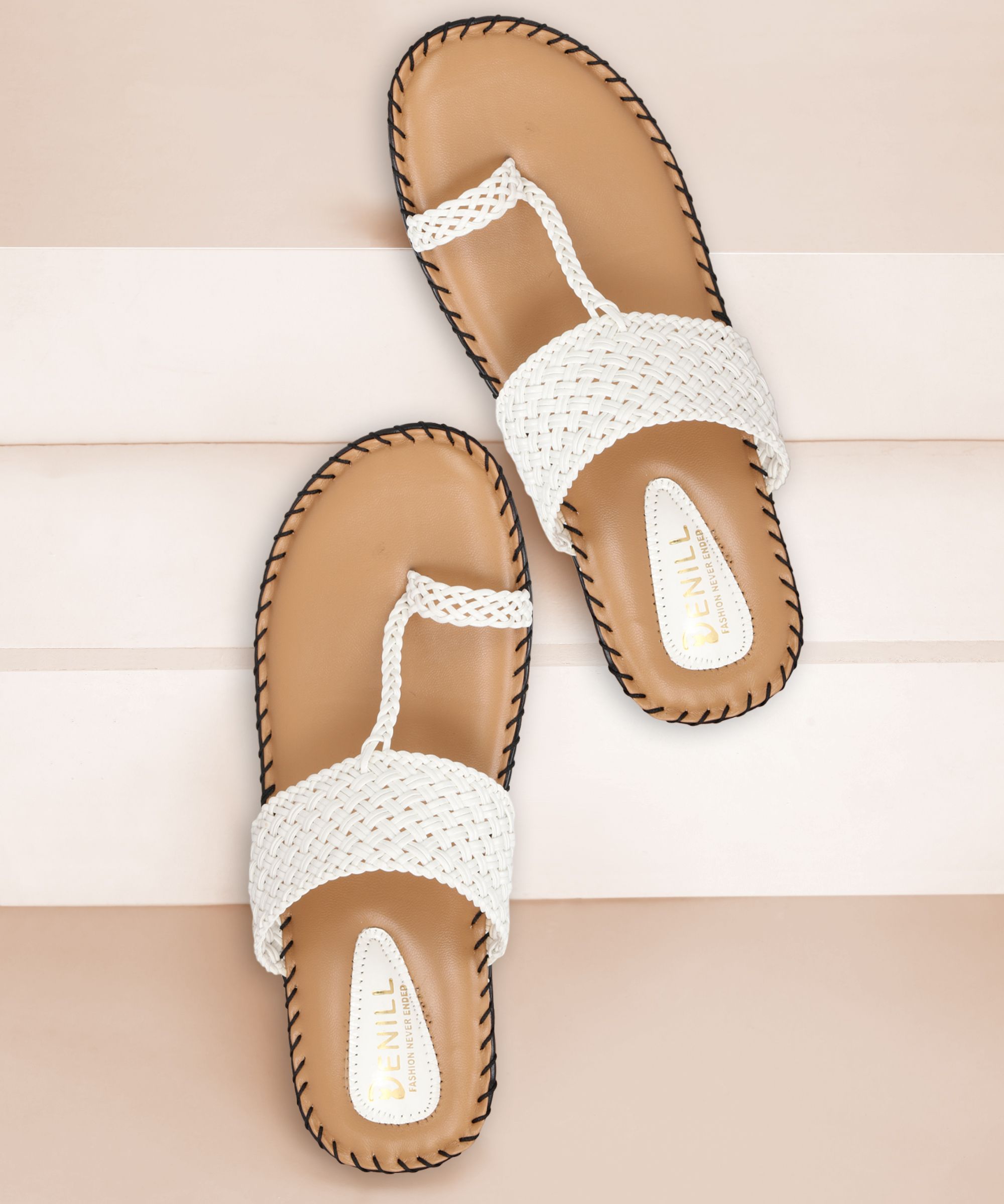 White_Synthetic_Flats_For_Women