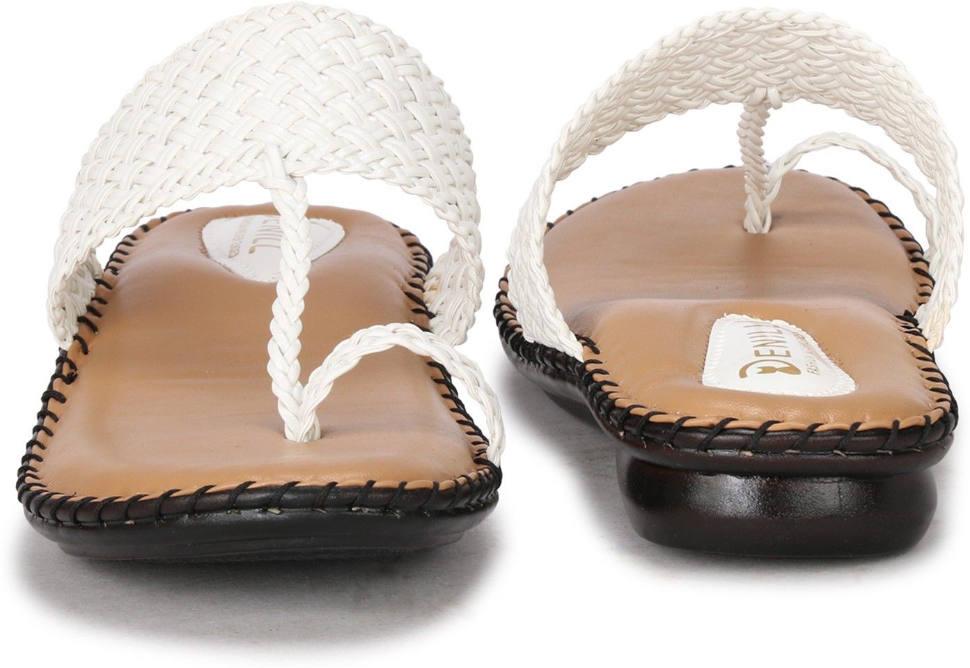 White_Synthetic_Flats_For_Women
