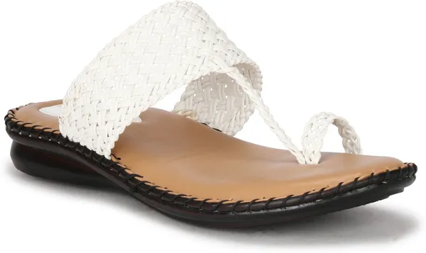 White_Synthetic_Flats_For_Women