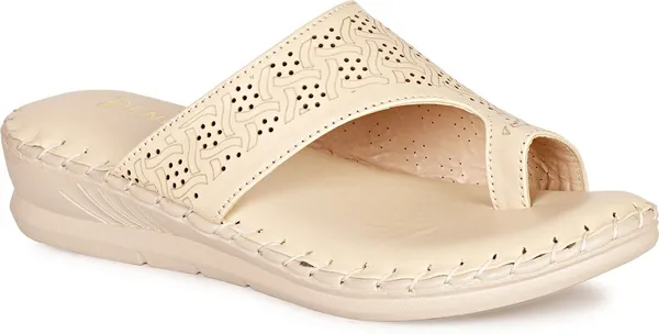Beige_Synthetic_Leather_Wedges_For_Women