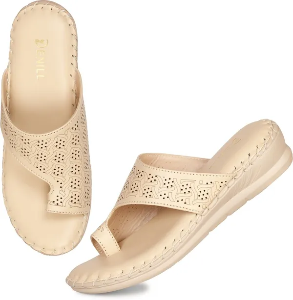 Beige_Synthetic_Leather_Wedges_For_Women
