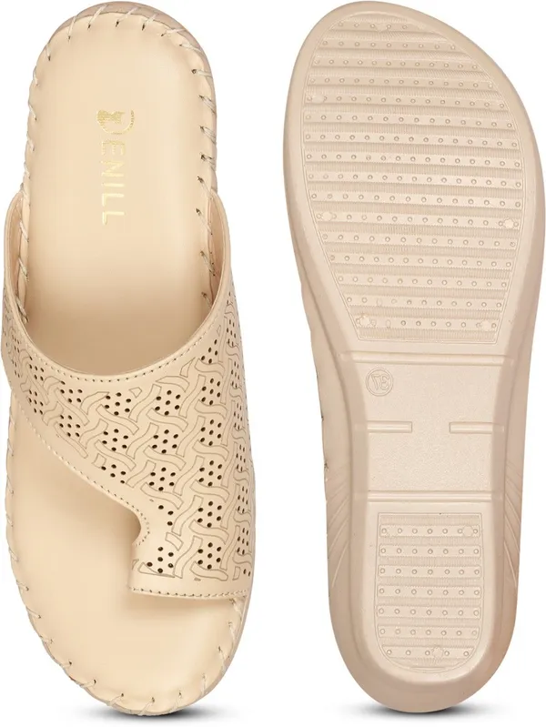 Beige_Synthetic_Leather_Wedges_For_Women