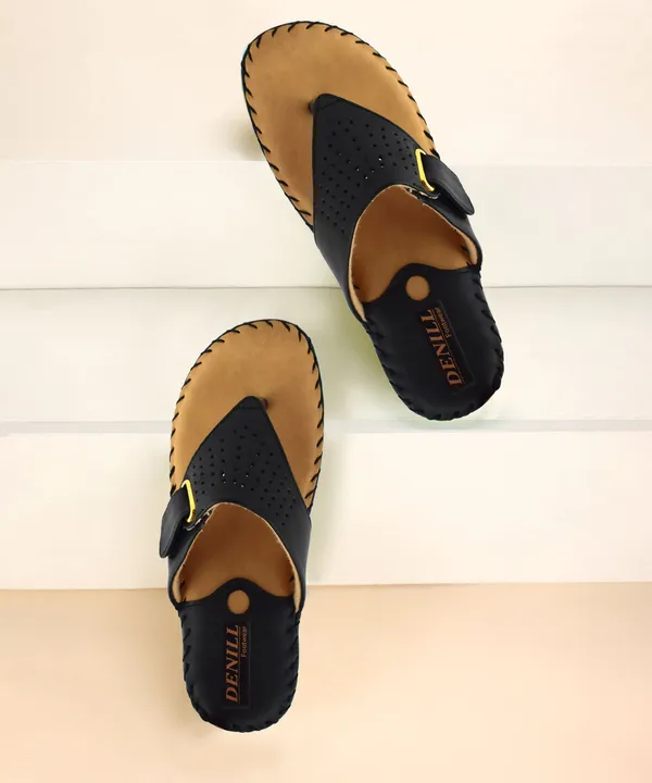 Black_Synthetic_Leather_Flats_For_Women