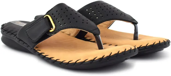 Black_Synthetic_Leather_Flats_For_Women