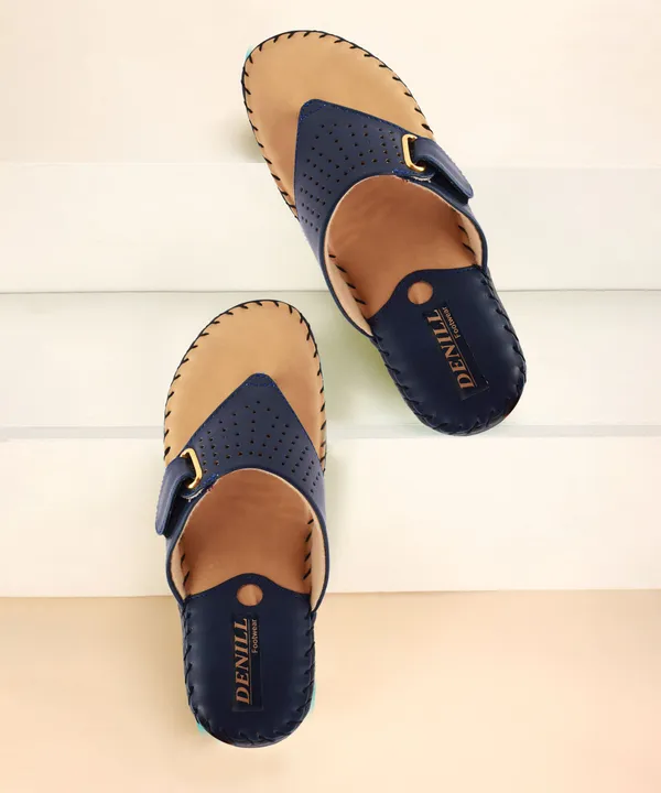 Blue_Synthetic_Leather_Flats_For_Women