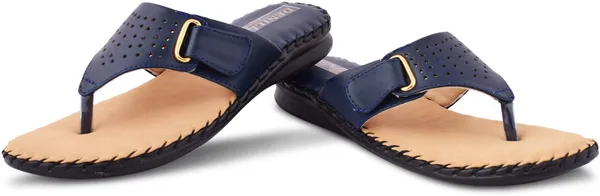 Blue_Synthetic_Leather_Flats_For_Women