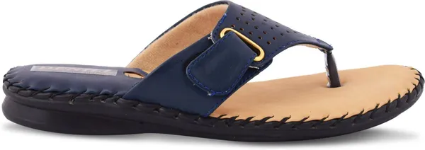 Blue_Synthetic_Leather_Flats_For_Women