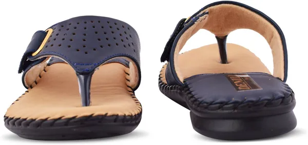 Blue_Synthetic_Leather_Flats_For_Women