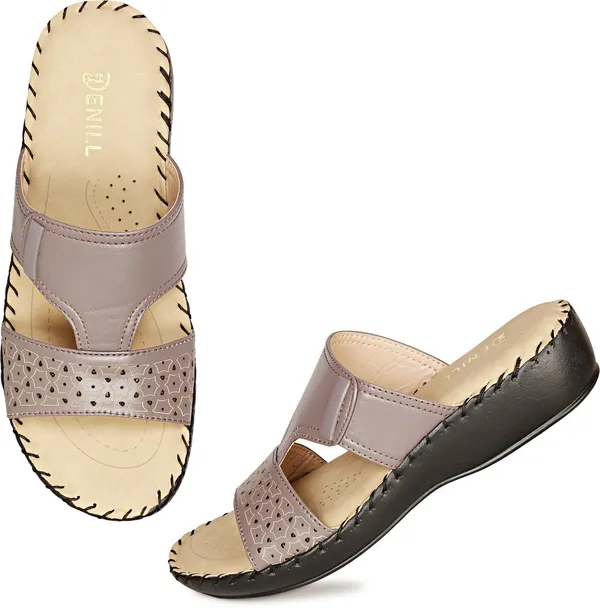 Grey_Synthetic_Leather_Wedges_For_Women