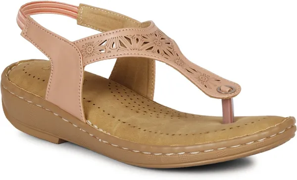 Pink_Synthetic_Leather_Wedges_For_Women