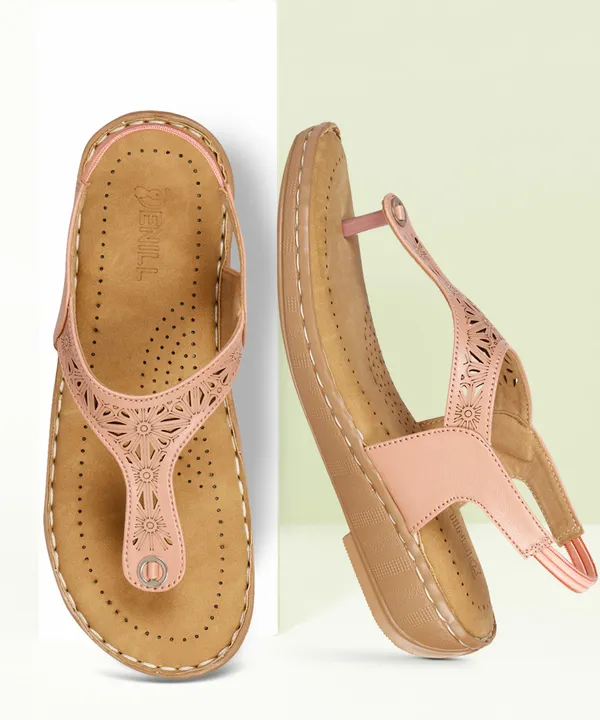 Pink_Synthetic_Leather_Wedges_For_Women