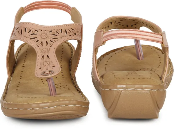 Pink_Synthetic_Leather_Wedges_For_Women