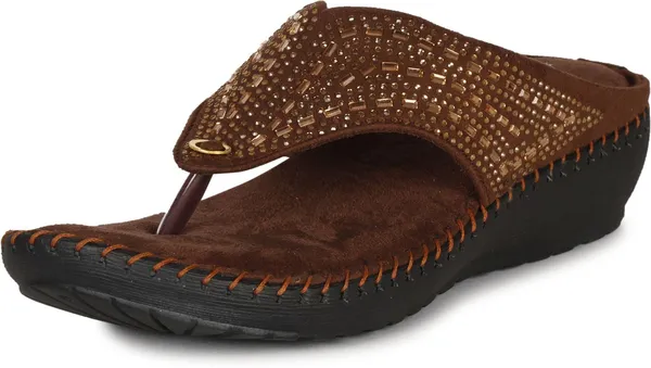 Brown_Synthetic_Wedges_For_Women