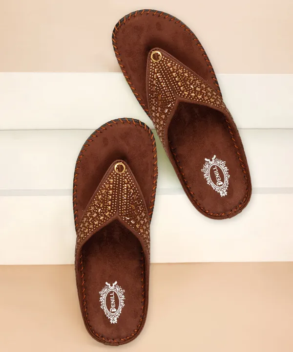 Brown_Synthetic_Wedges_For_Women