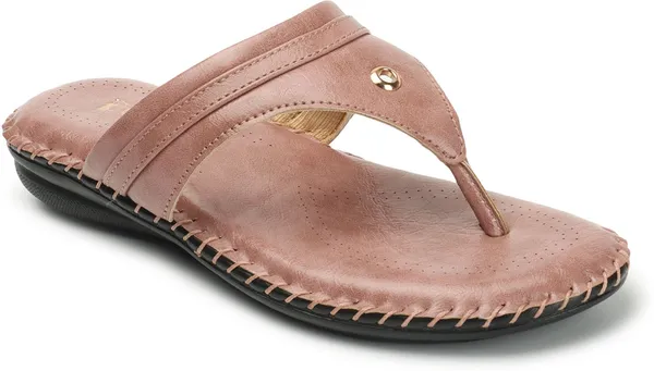 Pink_Synthetic_Leather_Flats_For_Women