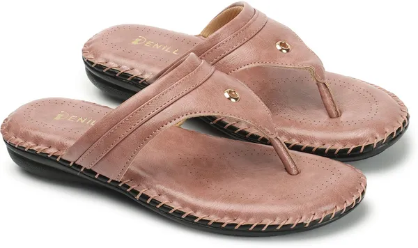 Pink_Synthetic_Leather_Flats_For_Women