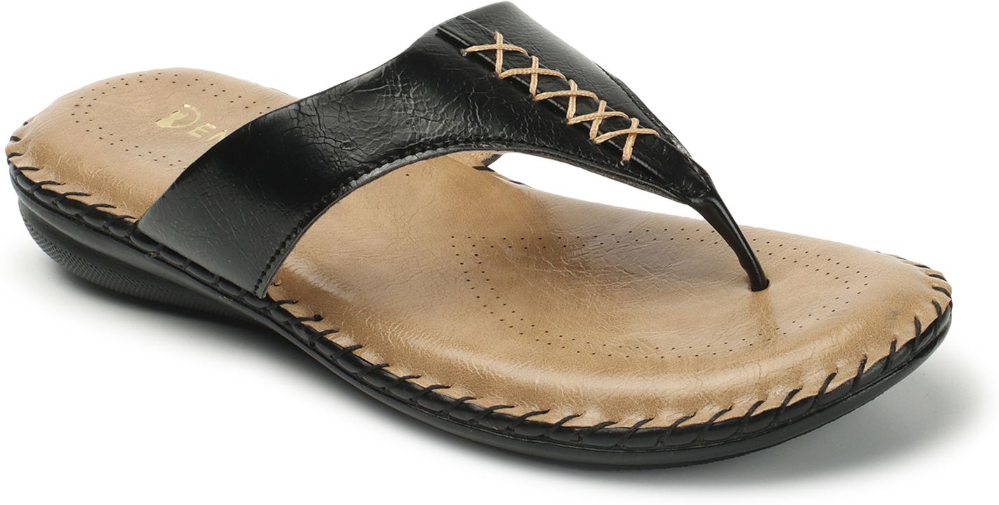 Black_Synthetic_Leather_Flats_For_Women