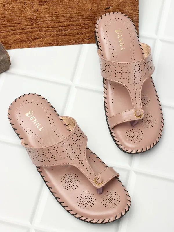 Pink_Synthetic_Leather_Sandal_For_Women