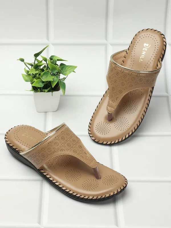 Beige_Synthetic_Leather_Wedges_For_Women