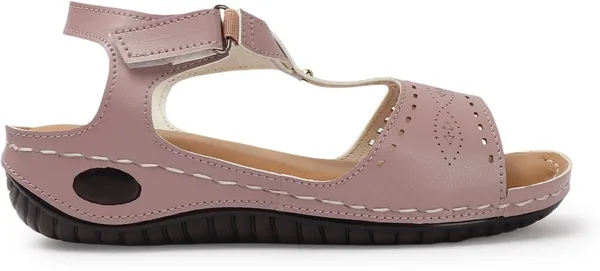 Purple_Synthetic_Leather_Flats_For_Women