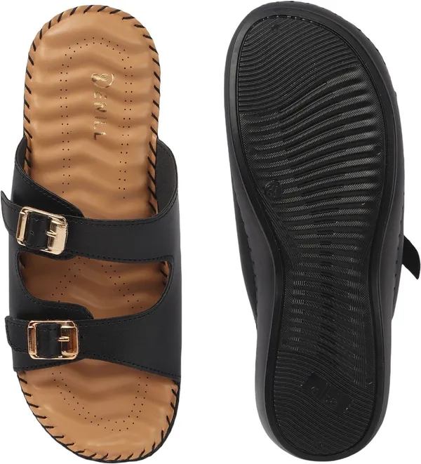 Black_Synthetic_Leather_Flats_For_Women