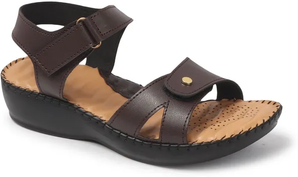Brown_Synthetic_Leather_Flats_For_Women