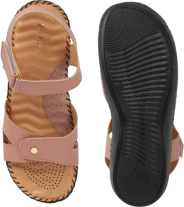 Pink_Synthetic_Leather_Flats_For_Women