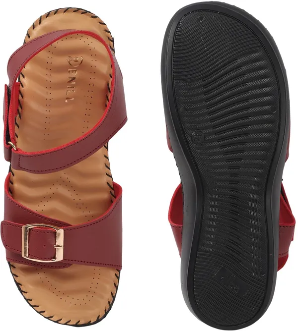 Brown_Synthetic_Leather_Flats_For_Women
