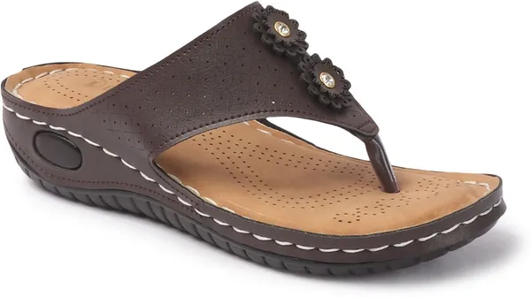 Brown_Synthetic_Leather_Flats_For_Women