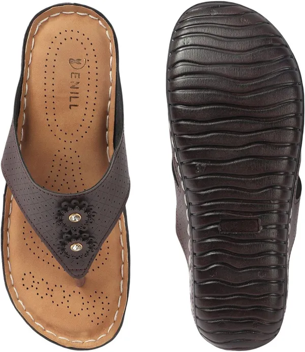 Brown_Synthetic_Leather_Flats_For_Women