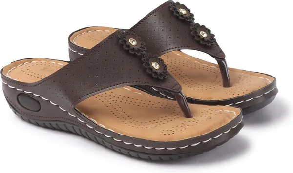 Brown_Synthetic_Leather_Flats_For_Women