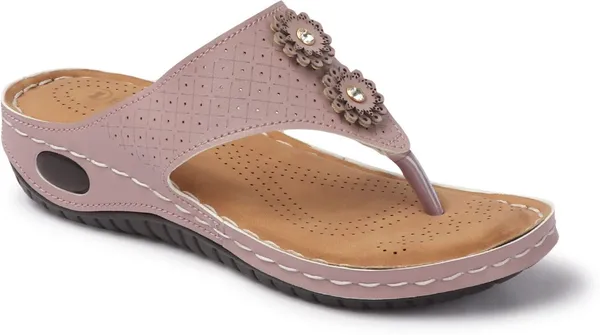 Purple_Synthetic_Leather_Flats_For_Women