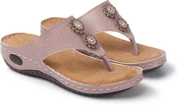 Purple_Synthetic_Leather_Flats_For_Women