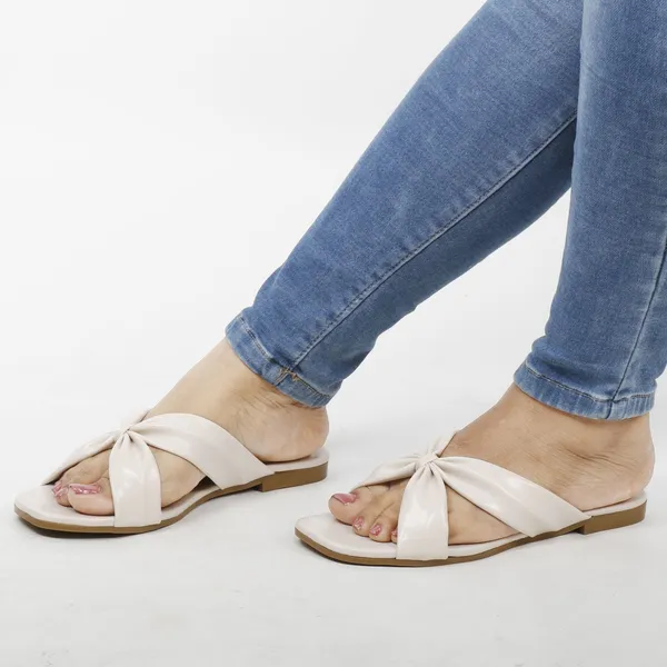Beige_Synthetic_Leather_Heels_For_Women