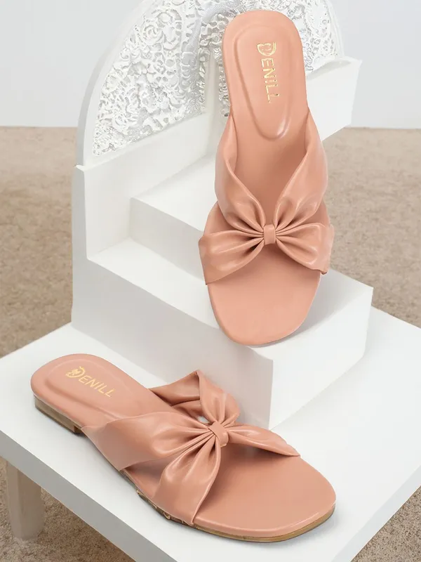 Pink_Synthetic_Leather_Heels_For_Women