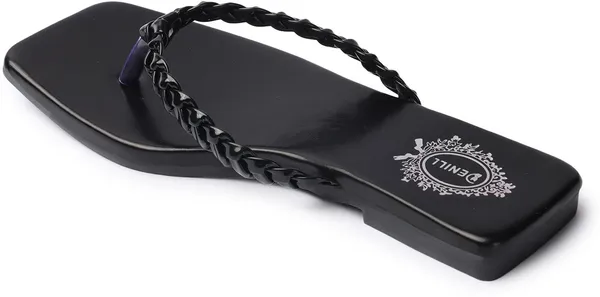 Black_Synthetic_Leather_Flats_For_Women