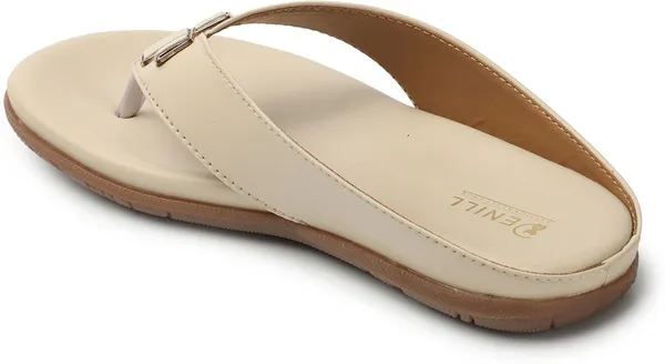 Beige_Synthetic_Flats_For_Women