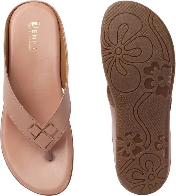 Pink_Synthetic_Flats_For_Women