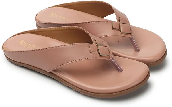 Pink_Synthetic_Flats_For_Women