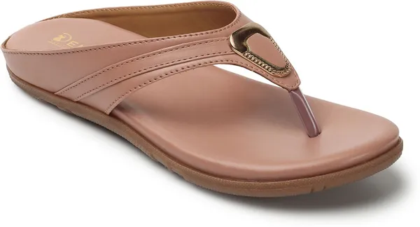 Pink_Synthetic_Leather_Flats_For_Women