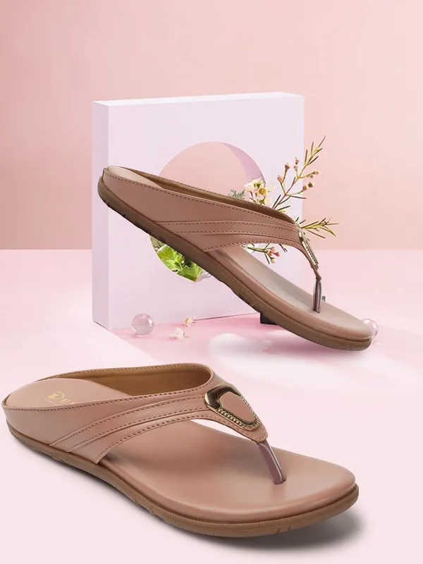 Pink_Synthetic_Leather_Flats_For_Women