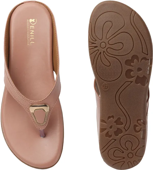Pink_Synthetic_Leather_Flats_For_Women
